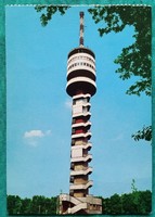 Zalaegerszeg, TV lookout and press, postmarked postcard for deer hunters