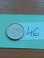 Netherlands 10 cents 1951 nickel, Queen Juliana 46
