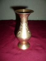 Small copper vase, 10.5 cm. Indian handmade copper ornament