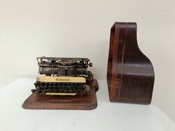 Antik Hammond typewriter írógép USA fa sérült dobozával 735 8529