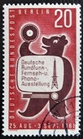 BB217p / Németország - Berlin 1961 Rádiókiállítás bélyeg pecsételt