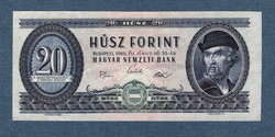 20 Forint 1969 Ropogós VF+  az Ötödik Kádár címeres huszas