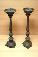 Pair of fireplace or church candlesticks