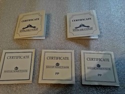 Sold out! !!5 different coin certificates