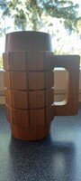 Carved wooden jug Soviet