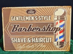 Barber Shop  Vintage fém tábla ÚJ! (56)