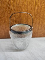 Cracked glass ice bucket