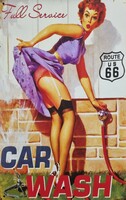 Autó mosó dekorációs  Vintage fém tábla ÚJ! (23)