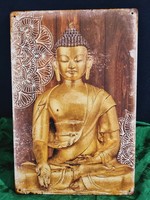 Buddha  Vintage fém tábla ÚJ! (44-7389)