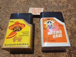 Retro kávé mokka dobozok együtt nagyon szép állapotban omnia konzum