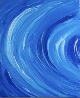 Blue vortex 60x50cm abstract