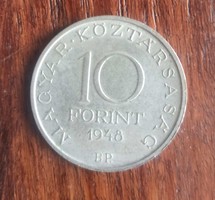 Silver 10 forints from the dance series 1948, 20 grams