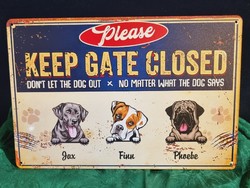 Dog vintage metal sign new! (76)