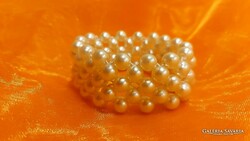 5-row white pearl bracelet