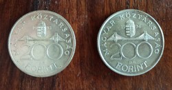 200 Forint 1993-94 Ezüst