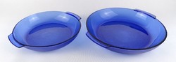 1Q921 resistant Brazilian blue glass serving bowl 2 pieces