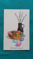 Régi húsvéti képeslap - rajz: Novák Henrik, futott