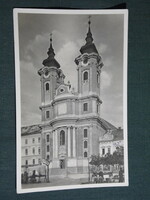 Képeslap,Postcard,Eger, Minorita rend temploma látkép, 1929