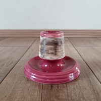 Zsolnay pink candle holder