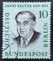 BB165p / Németország - Berlin 1957 Híres Berlini Férfiak bélyegsor 10 Pf. értéke pecsételt