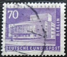 BB152p / Németország - Berlin 1958 Berlin városképei bélyegsor 70 Pf. értéke pecsételt