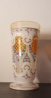 Enamel-painted stemmed glass cup (presumably from the end of the 19th century)