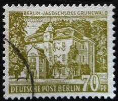 BB123p / Németország - Berlin 1954 Berlini Épületek bélyegsor 70 Pf. értéke pecsételt