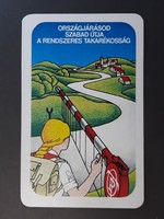 Old card calendar 1980 - the free way of your country journey with the inscription regular thrift - calendar