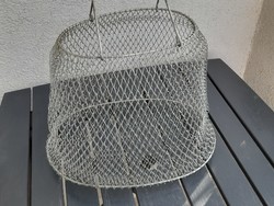 Retro folding market metal mesh shopping basket