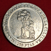 1992. Spain 200 pesetas Madrid - cultural capital of Europe /bear and tree/(1636)