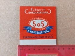 Régi cukorka különlegesség papír 505 a kékszalaggal Budapesti Csokoládégyár