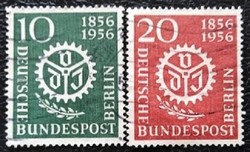 BB138-9p / Németország - Berlin 1956 Mérnökszövetség bélyegsor pecsételt