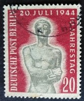 BB119p / Németország - Berlin 1954 Hitler elleni merénylet évfordulója bélyeg pecsételt