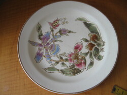 Antik Zsolnay orchideás tányér