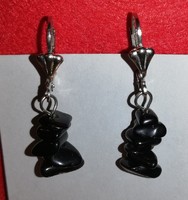 Mineral earrings (simple) - onyx