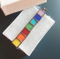 Colored glass jewelry, pendant. Special craft product