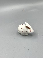 Herend cute mini bunny 1930 marking with red polka dot decor