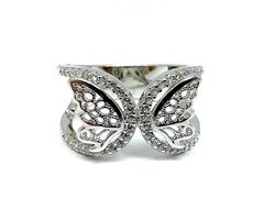Silver ring with butterfly stone (zal-ag116319)