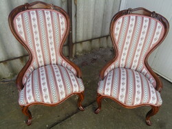 Pair of ladies armchairs