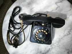 Bakelite Telephone, Rotary Dial, Old Model (Hungarian Post)