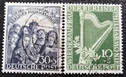 BB72-3p / Németország - Berlin 1951 Berlini Filharmonikusok bélyegsor pecsételt
