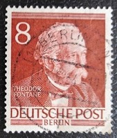 BB94p / Németország - Berlin 1952 Híres Berliniek I. bélyegsor 8 Pf. értéke pecsételt