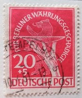 BB69p / Németország - Berlin 1949 Berliniek árfolyamvesztesége bélyegsor 20 + 5 Pf. értéke pecsételt