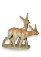 Art deco hopped ceramic deer statue 50cm - 51756