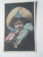 D201794 postcard little girl - 1907 k mme lemonnier Paris