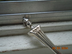 Silver-plated ice cream scoop with figural art nouveau lady