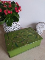 Special antique lacquered wood or papier-mâché box