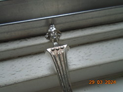 Silver-plated ice cream scoop with figural art nouveau lady