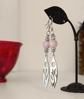 Kunzite stainless steel earrings
