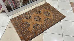 3495 Afghan Turkmen yamud handmade wool Persian carpet 70x120cm free courier